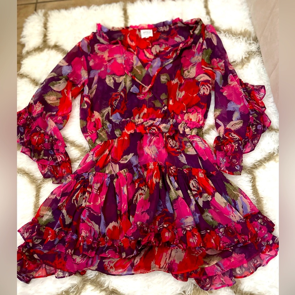 Floral long sleeve summer dress